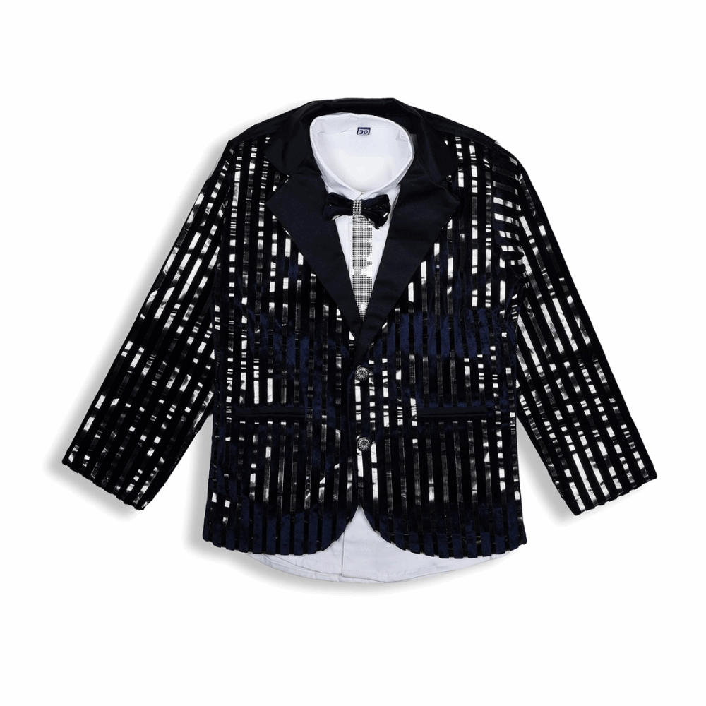 Elegant Black Partywear Suit Set for Boys