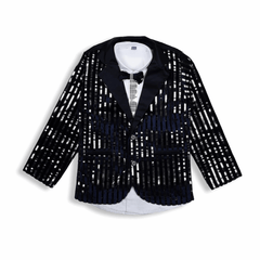 Elegant Black Partywear Suit Set for Boys