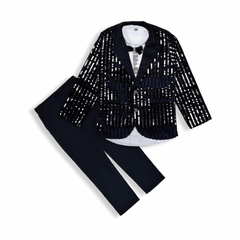 Elegant Black Partywear Suit Set for Boys