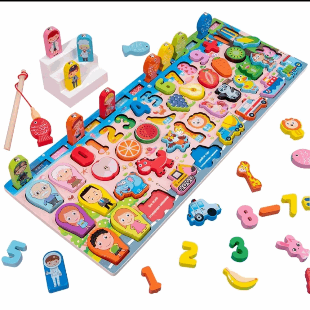 Wooden 6 in 1 Traffic Matching Board