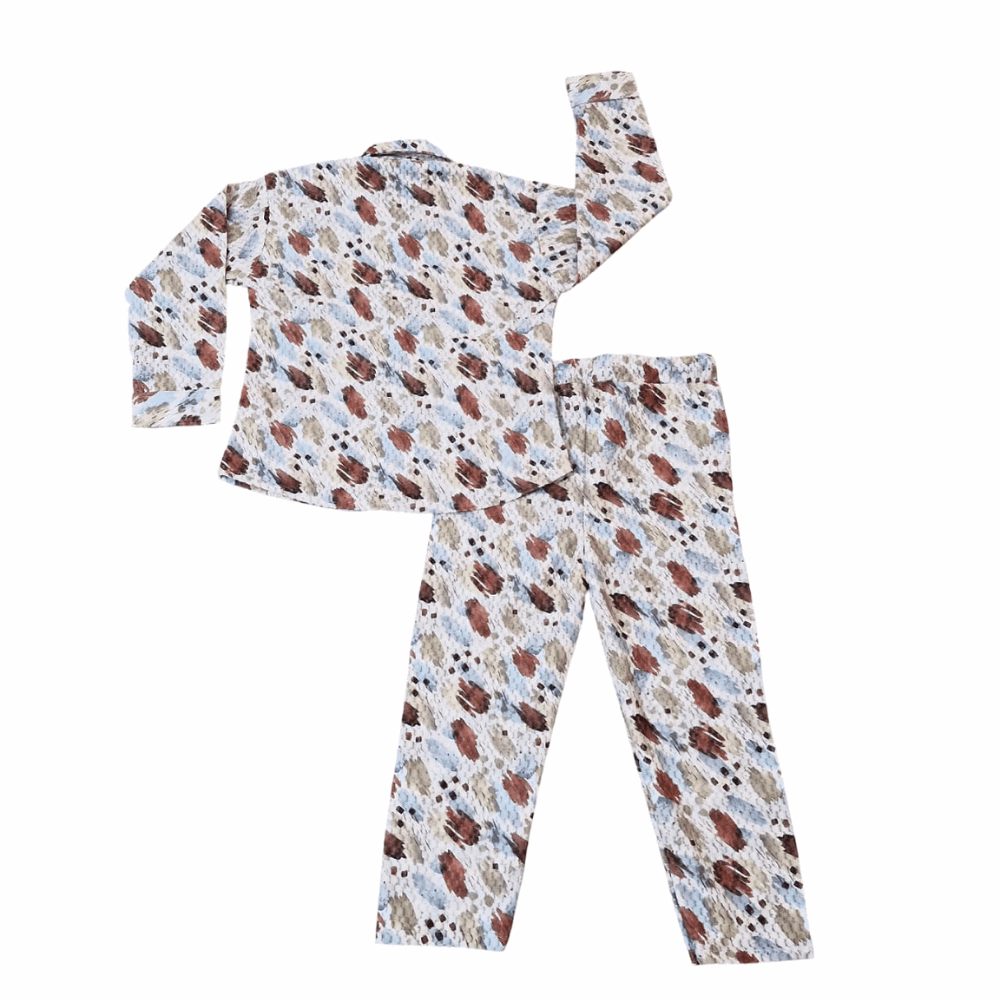Unisex Cotton Printed Co-ord Set (Green, 9–10 Yrs)