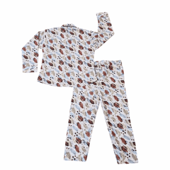 Unisex Cotton Printed Co-ord Set (Green, 9–10 Yrs)