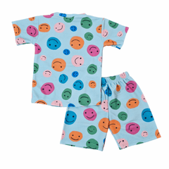 Emoji Cotton T-Shirt & Shorts Set – Boys