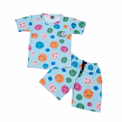 Emoji Cotton T-Shirt & Shorts Set – Boys
