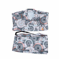 Kids Cotton Geometric Pajama Set – Long Sleeve Top & Bottom