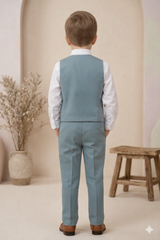 Boys 3-Piece Formal Suit Set Pista Green | Kids Party Wear Outfit - Zustenjoy.com