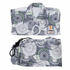 Kids Cotton Geometric Pajama Set – Long Sleeve Top & Bottom