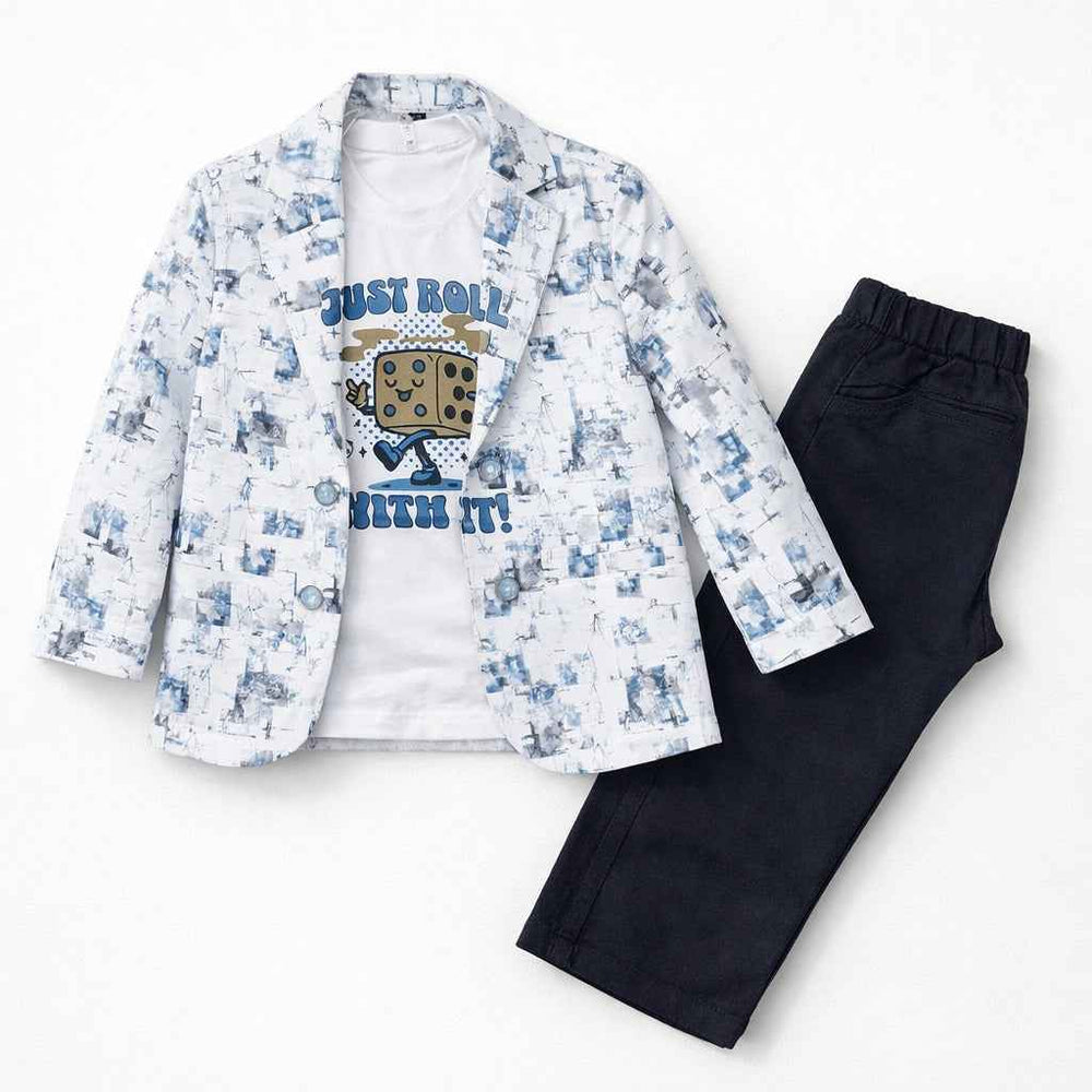 Kids Party Wear Coat Pant Set