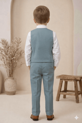 Boys 3-Piece Formal Suit Set – Pista Green Party Outfit - Zustenjoy.com