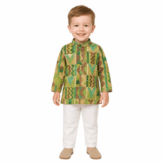 Boys Cotton Kurta Set in Multicolor for Stylish Comfort - Zustenjoy.com
