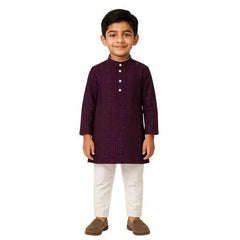 Boys Embroidered Kurta Set for Stylish Festive Wear - Zustenjoy.com