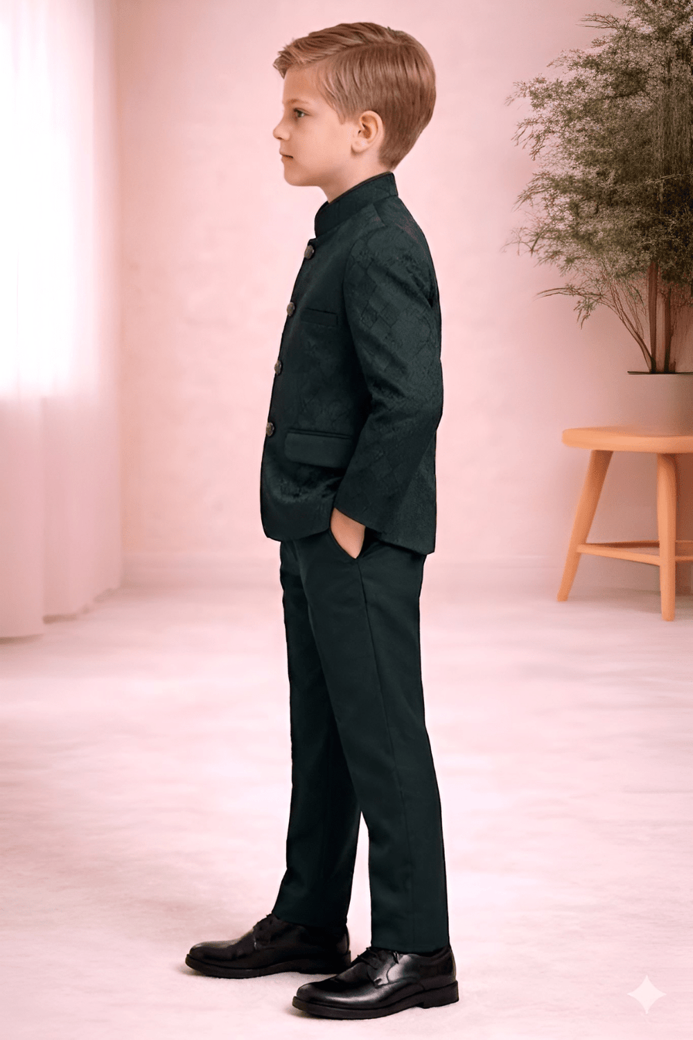 Boys Indo Western Suit Set – Green Wedding & Party Outfit - Zustenjoy.com
