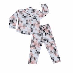 Kids' Geometric Cotton Night Dress