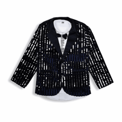 Elegant Black Partywear Suit for Boys - Stylish Formal Attire for Special Occasions - Zustenjoy.com