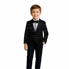Elegant Black Partywear Suit for Boys - Stylish Formal Attire for Special Occasions - Zustenjoy.com