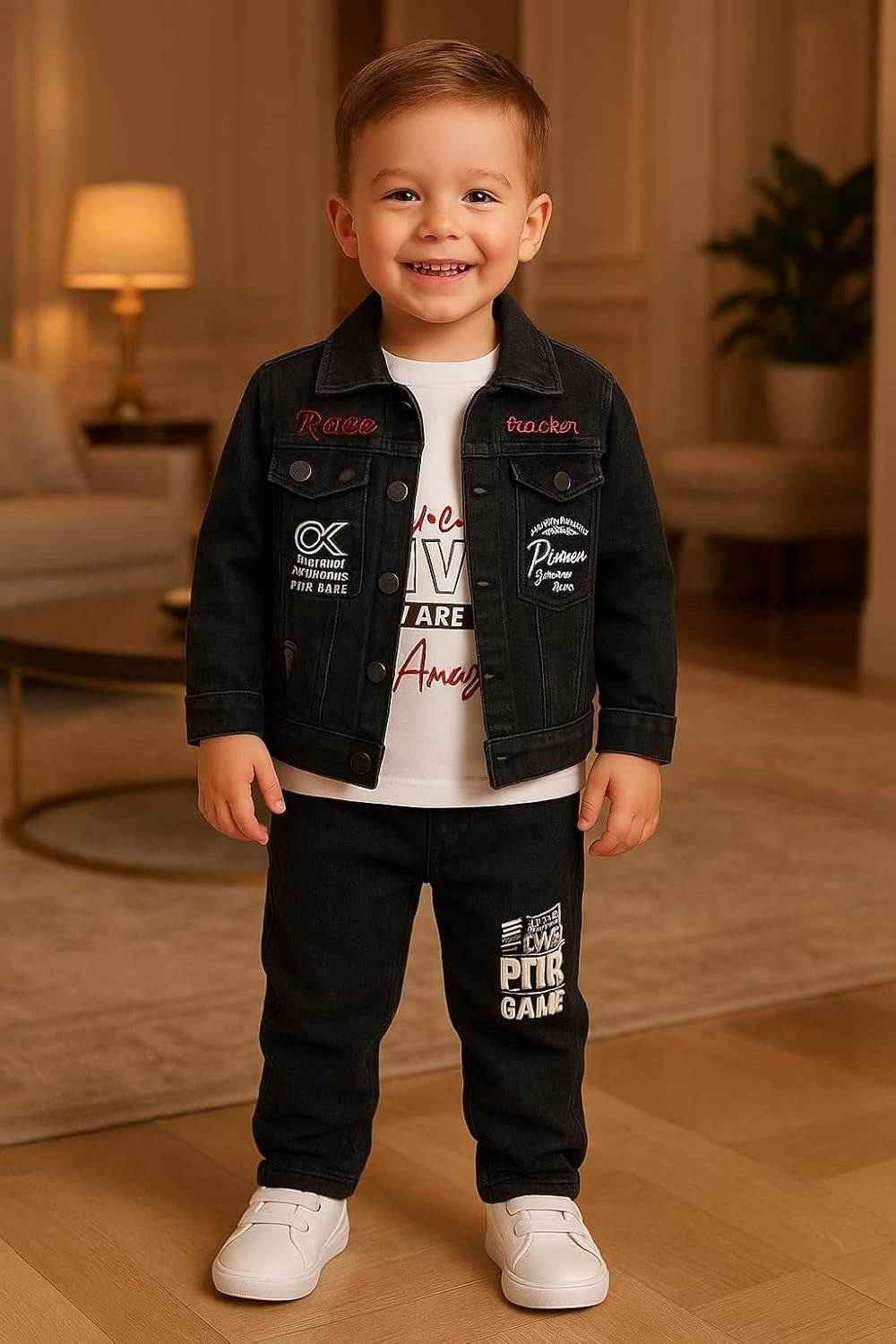 Boys 3-Piece Denim Jacket Set