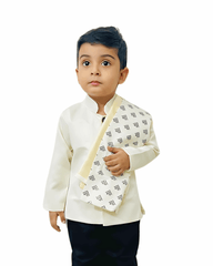 Kids Embroidered Jacket Set in White for Trendy Young Fashionistas - Zustenjoy.com