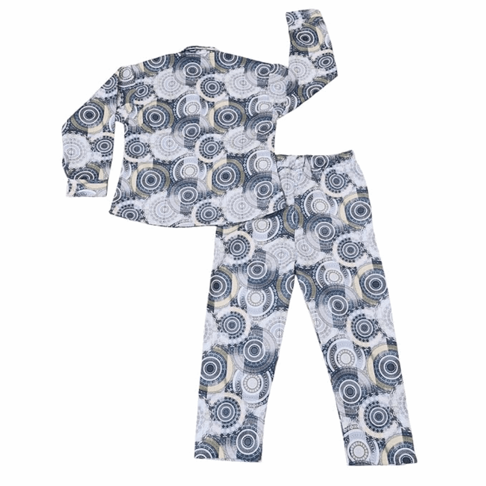 Kids Geometric Pajama Set - Long Sleeve Cotton Top & Bottom for Comfortable Sleep - Zustenjoy.com