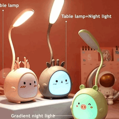 Kids LED Lamp – Cartoon Teddy Bear Design (Rechargeable & RGB)
