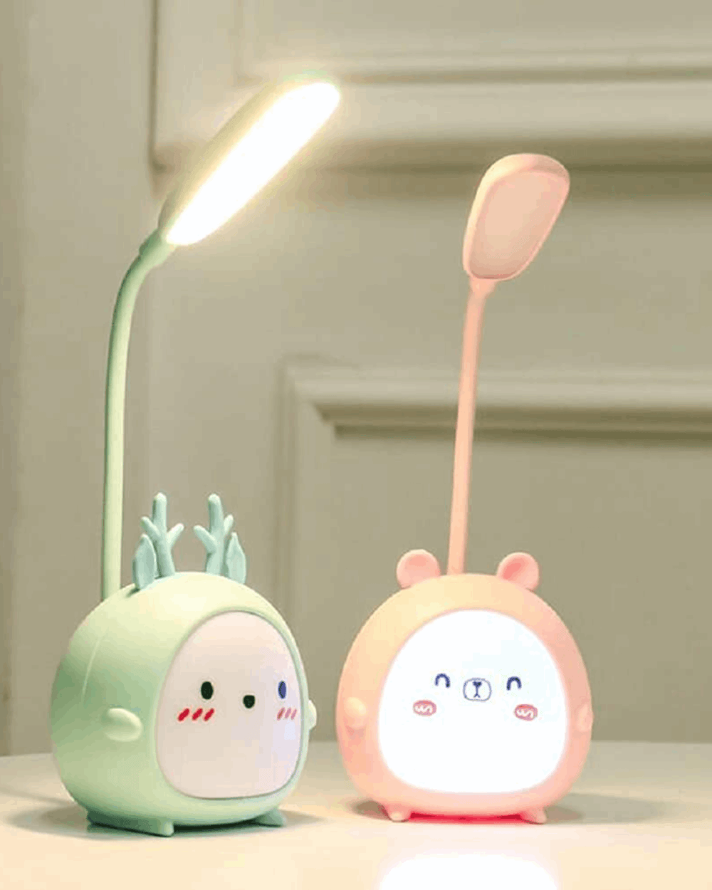 Kids LED Teddy Bear Lamp - Rechargeable RGB Cartoon Design - Zustenjoy.com