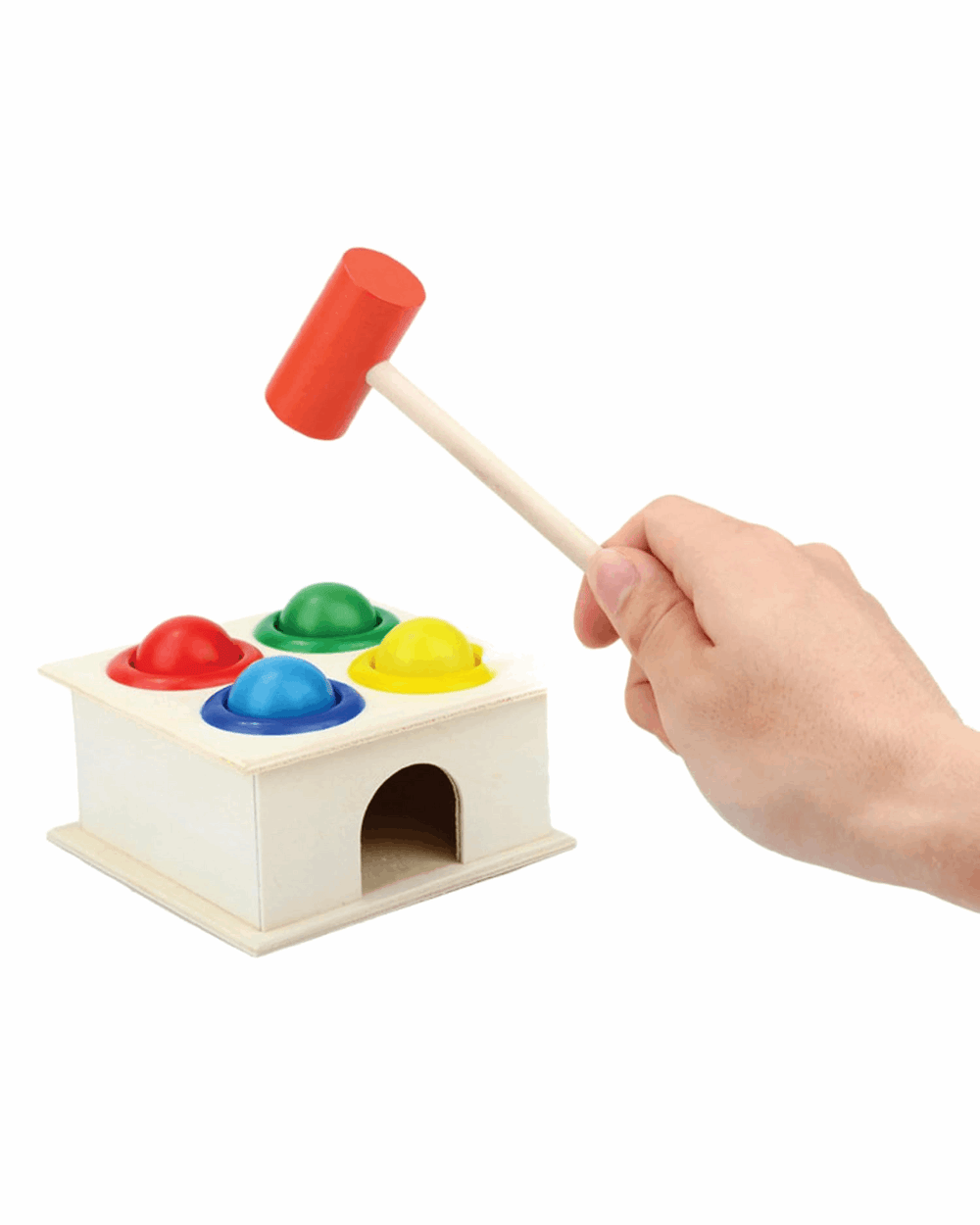 Wooden Hammer Ball Toy for Toddlers Age 3 and Up - Fun and Engaging Learning Tool - Zustenjoy.com