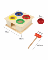 Wooden Hammer Ball Toy for Toddlers Age 3 and Up - Fun and Engaging Learning Tool - Zustenjoy.com
