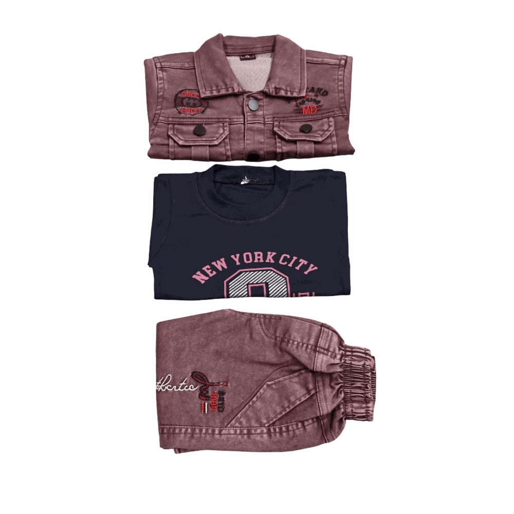 Boys 3-Piece Denim Jacket Set
