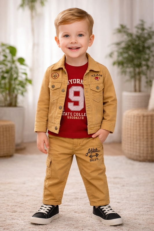 Boys 3-Piece Denim Jacket Set -