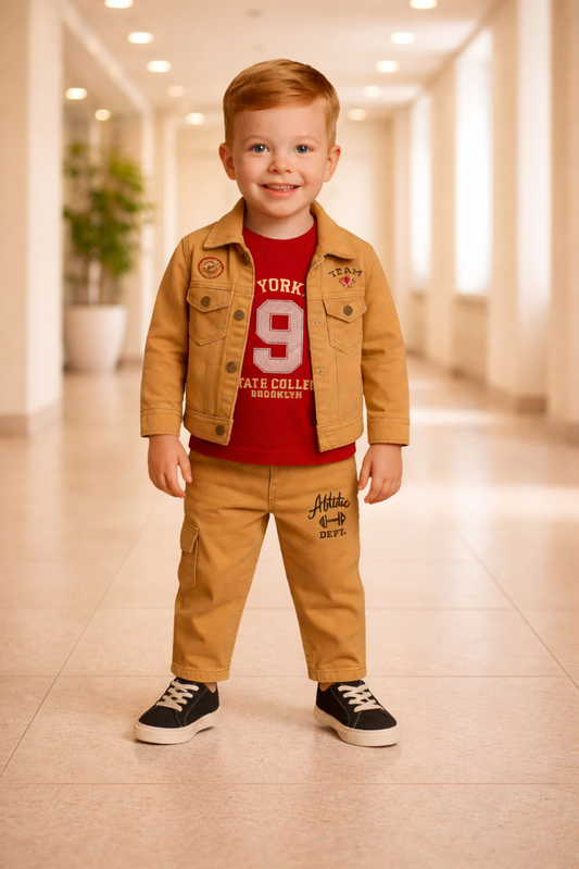 Boys 3-Piece Denim Jacket Set -