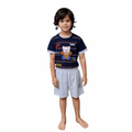 Boys sky Blue Cotton T-Shirt & Shorts Set