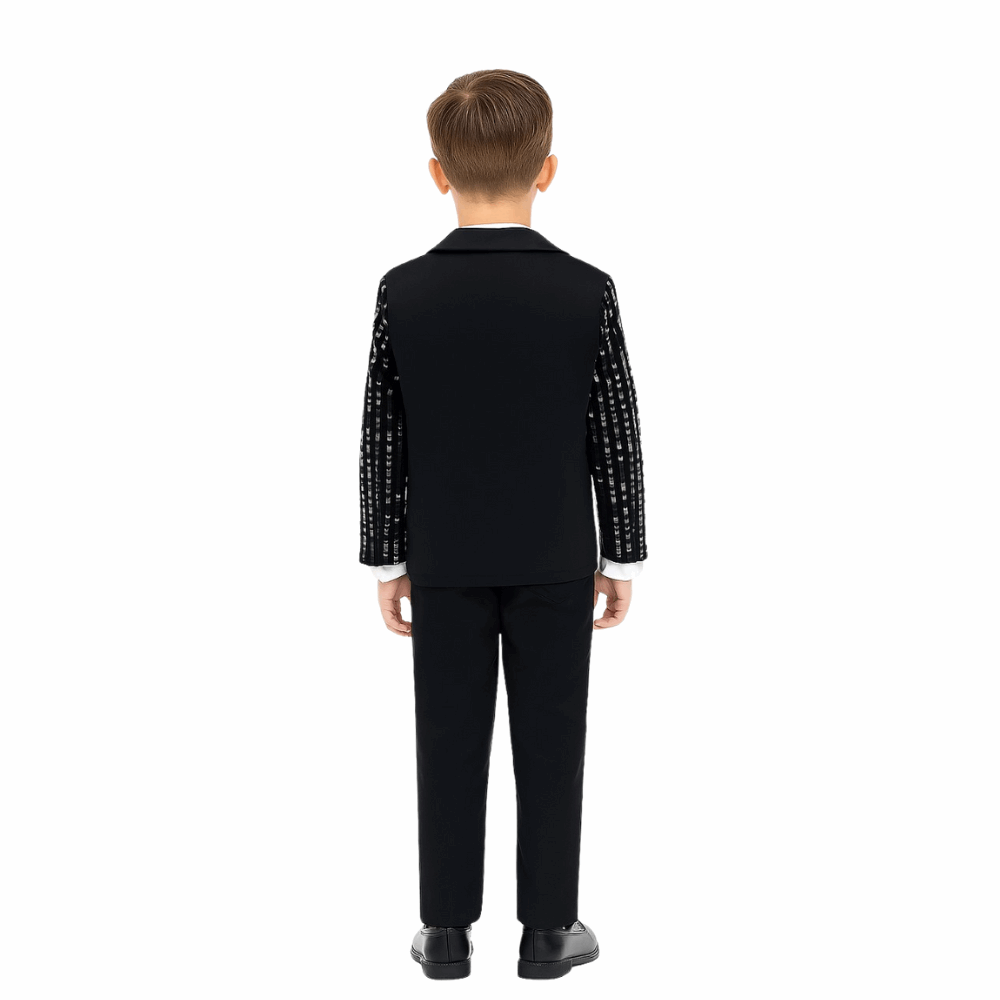 Elegant Black Partywear Suit Set for Boys