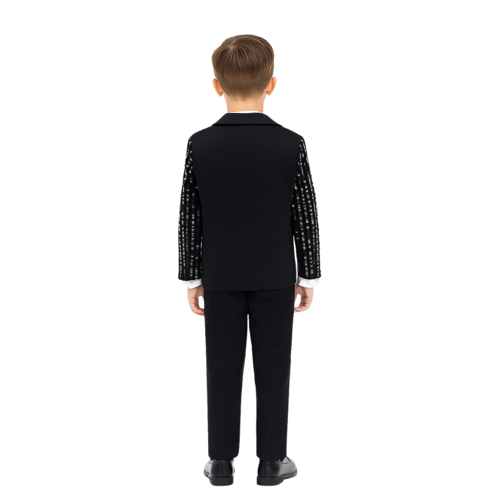Elegant Black Partywear Suit Set for Boys