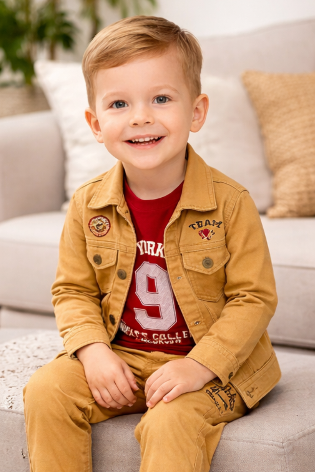 Boys 3-Piece Denim Jacket Set -