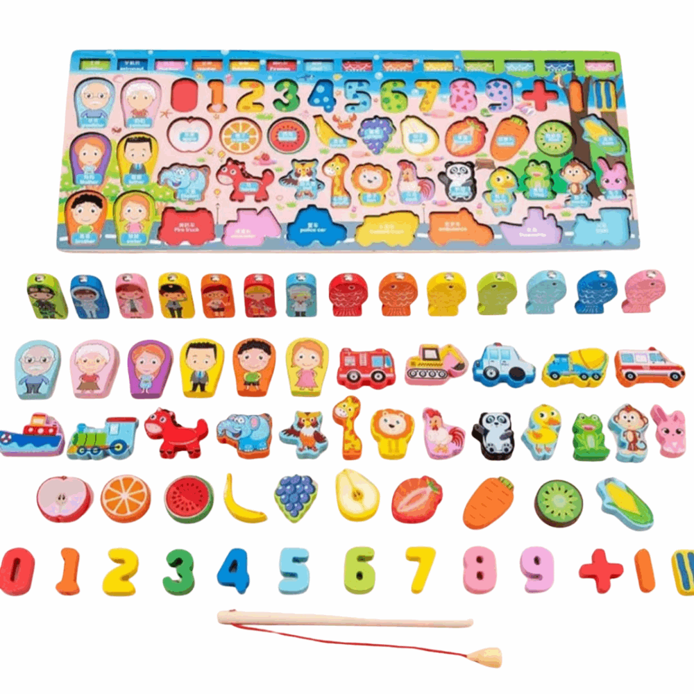 Wooden 6 in 1 Traffic Matching Board