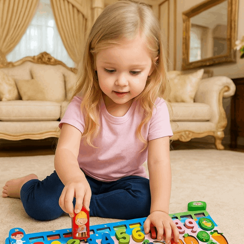 Wooden 6 in 1 Traffic Matching Board