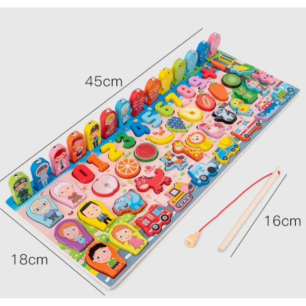 Wooden 6 in 1 Traffic Matching Board
