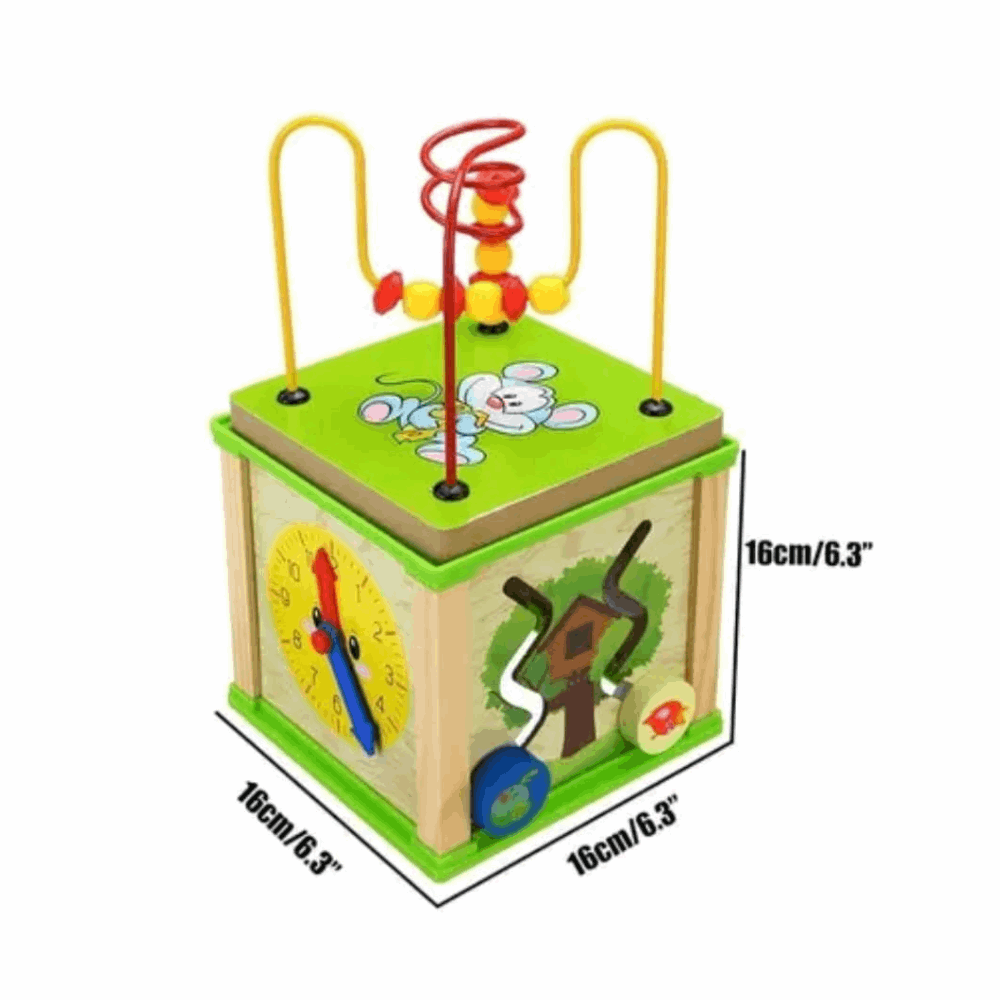 5-in-1 Montessori Activity Cube for Kids