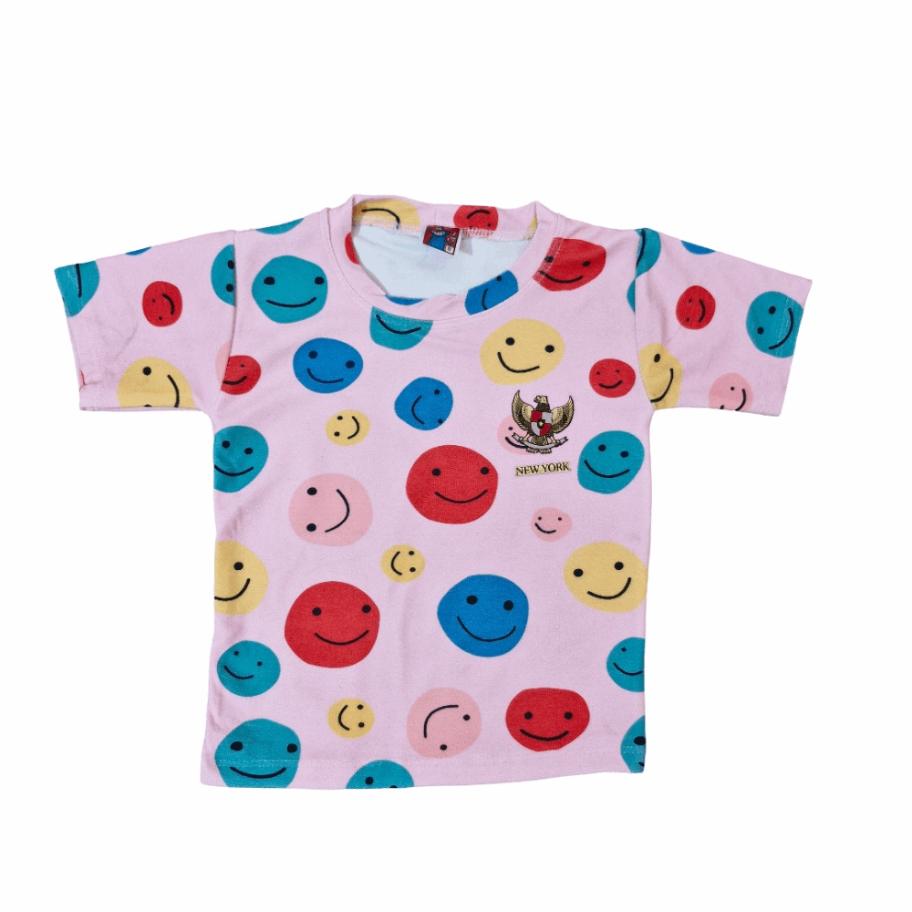 Emoji Cotton T-Shirt & Shorts Set –  Boys