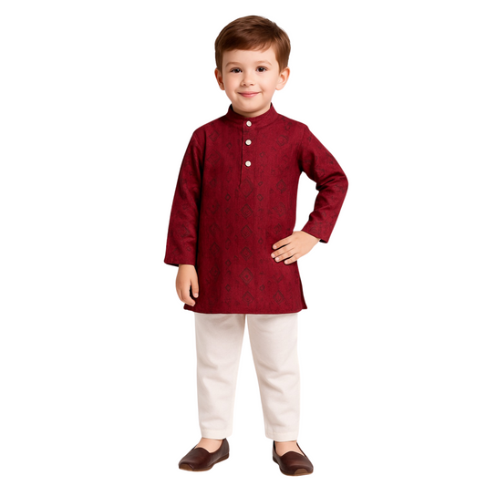 Boys’  Embroidered Kurta Set - Zustenjoy.com
