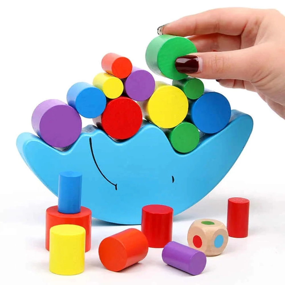Wooden Moon Balance for Kids, Pre School Balancing Game, Montessori Learning Toy for Hand-Eye Coordination, Fine Motor Skill Toy for Toddlers and Preschoolers - Zustenjoy.com