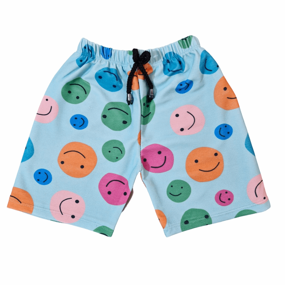 Emoji Cotton T-Shirt & Shorts Set –  Boys