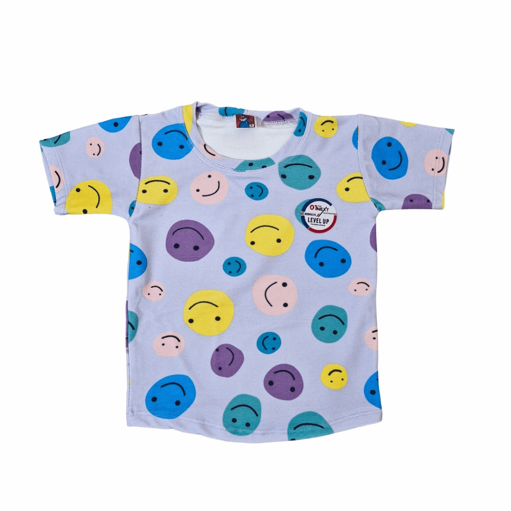 Emoji Cotton T-Shirt & Shorts Set –  Boys
