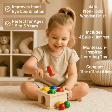 Wooden Hammer Ball Toy (Age 2+)