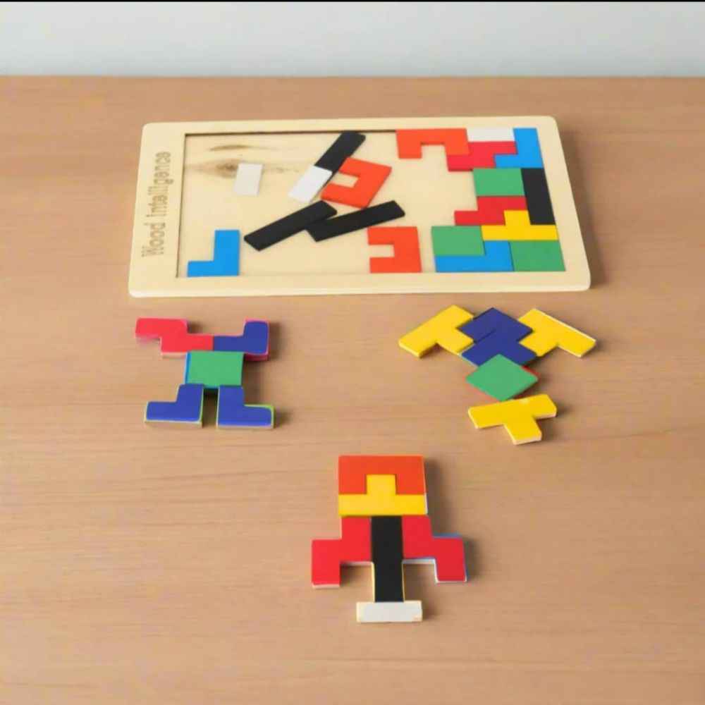 Wooden Puzzles Brain Teasers Toy Educational Gift For Kid