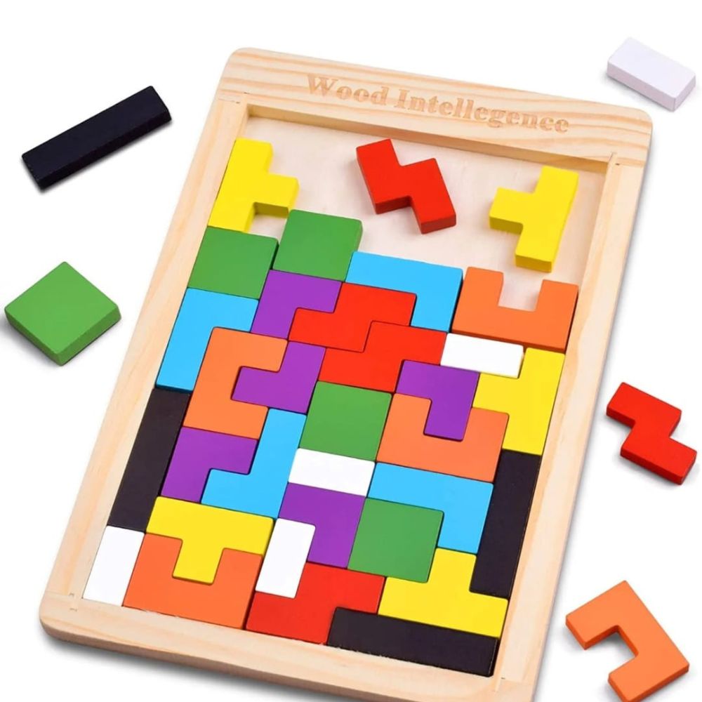 Wooden Puzzles Brain Teasers Toy Educational Gift For Kid