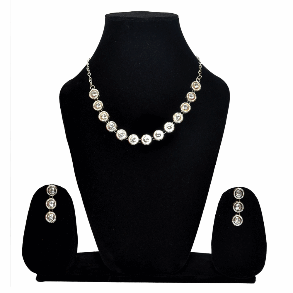 Antique Gold Plated Necklace Set | Traditional Ethnic Jewelry for Women & Girls