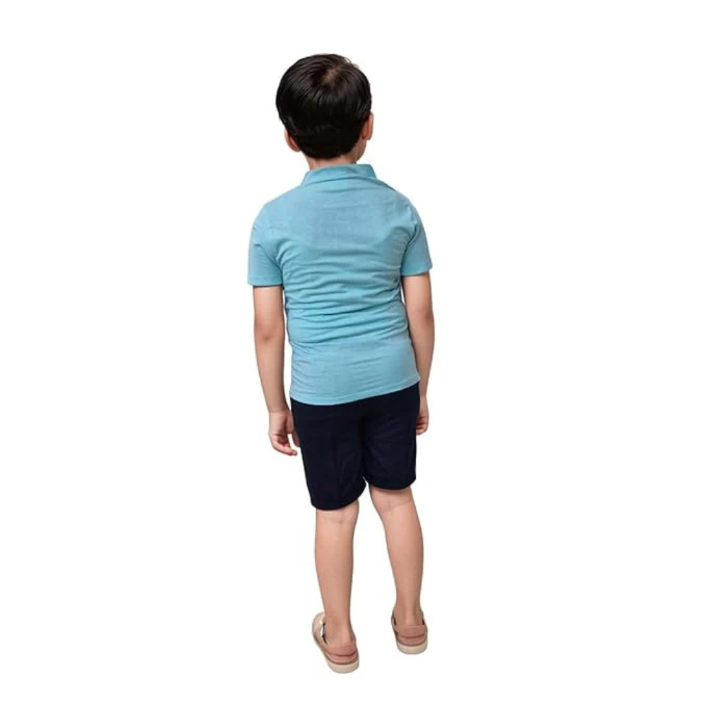 Premium Cotton T-Shirt with Shorts for 5-6 Year Boys-back