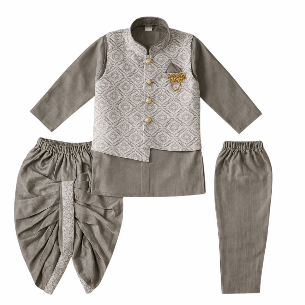 Boys Kurta Pajama Set with Modi Jacket
