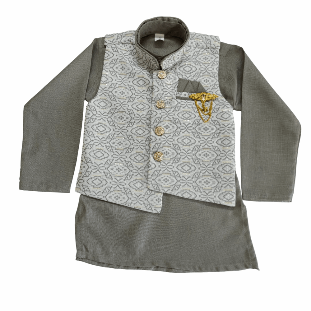 Boys Kurta Pajama Set with Modi Jacket