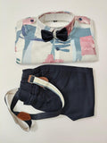 Boy wearing  Cotton T-Shirt and Pant with belt